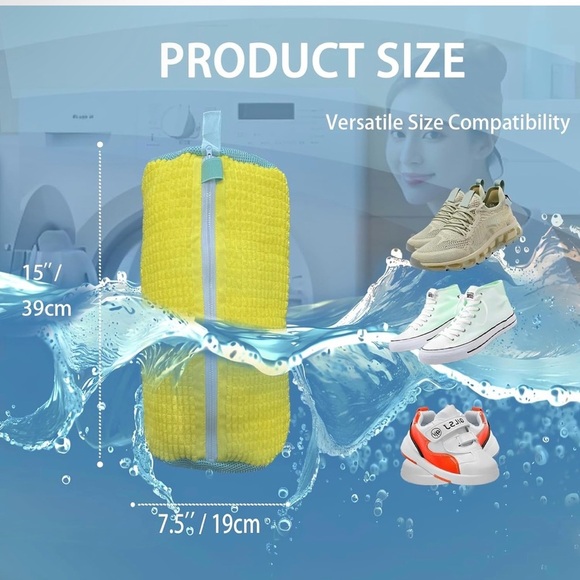 Shoe Washing Machine Bag,Laundry Shoe Bag for Sneaker,Tennis Shoes 2pc NWT - Picture 2 of 5
